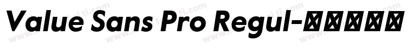 Value Sans Pro Regul字体转换